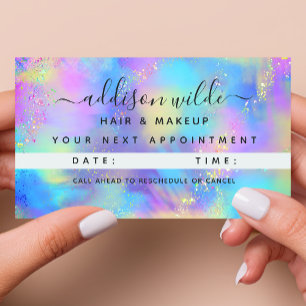 Holografisk Glitter Opal Iridescent Tidsbeställning Kort