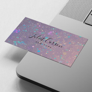 holografisk glitter opal visitkort
