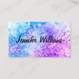 Holografisk Glitter Watercolor Bläck Elegant Beaut Visitkort