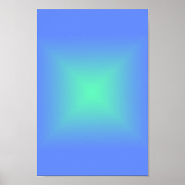 Holografisk grönt av shiny-diamantblått till akvam poster