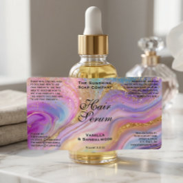 Holografisk & guldfolie & glitter Dropper-flaska Fraktsedel