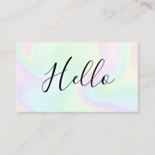 Holografisk Hej Social Media Icons Networking Visitkort