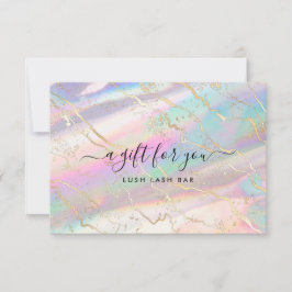 Holografisk irdescent Opal Gem | Intyg om gåva