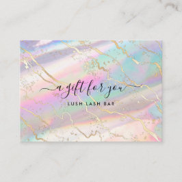 Holografisk irdescent Opal Gem | Intyg om gåva Visitkort