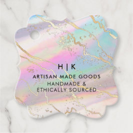 Holografisk Iridescent Opal Ädelsten | Hängande Et Gåvor Etiketter