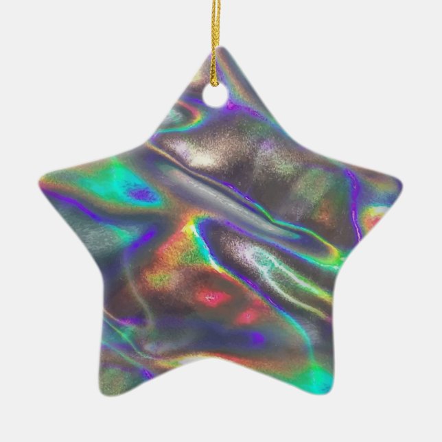 holografisk julgransprydnad keramik (Framsidan)