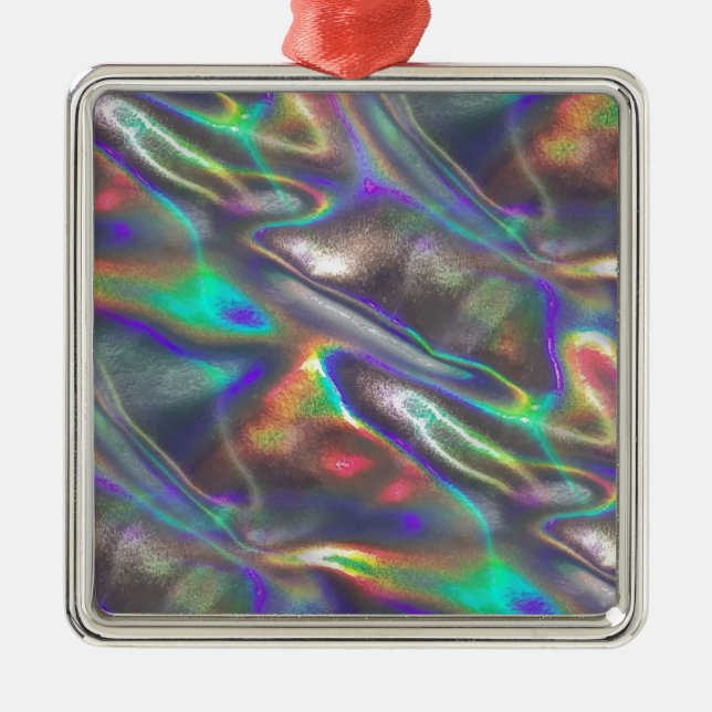holografisk julgransprydnad metall (Framsidan)