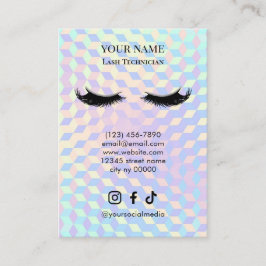 Holografisk klientjournal för ögonfransar visitkort