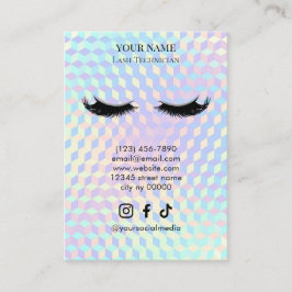 Holografisk klientjournal för ögonfransar visitkort