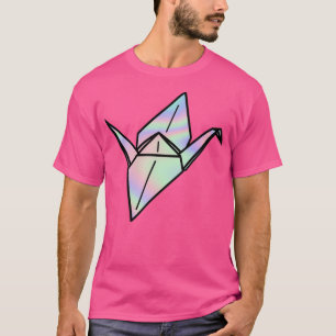 holografisk kran origami t shirt