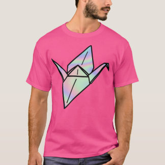 holografisk kran origami t shirt