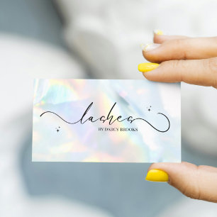 Holografisk lash Esthetician Lash Tech Visitkort
