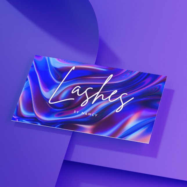 Holografisk lash Makeup Artist Beauty Salon Visitkort (Skapare uppladdad)