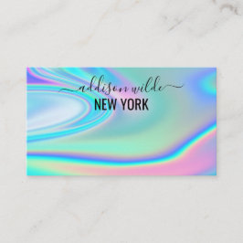 Holografisk Lila Glitter Luxury Glam Iridescent Visitkort