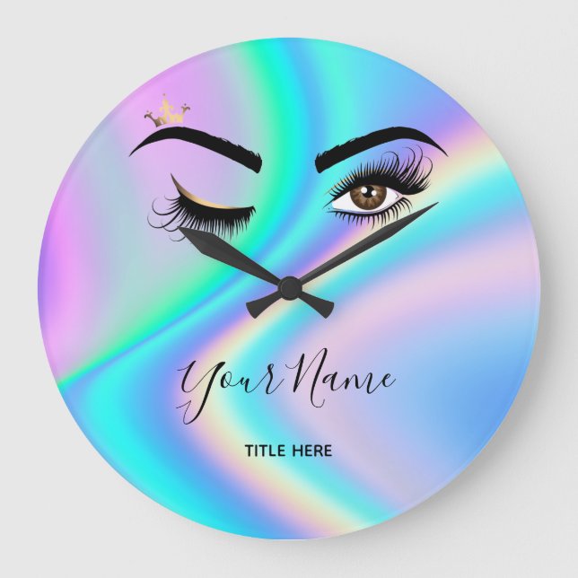 Holografisk Makeup-artist Wink Öga Lash Extensions Stor Klocka (Framsida)