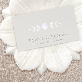 Holografisk Måne Phase Yoga Andlig Coach Visitkort