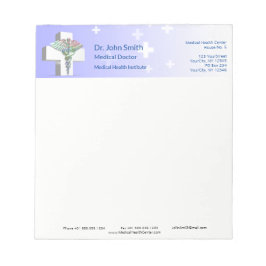 Holografisk medicin 3D Caduceus White Kor Anteckningsblock