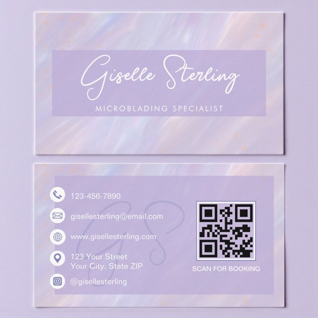 Holografisk Microblading Professionell Visitkort (Skapare uppladdad)