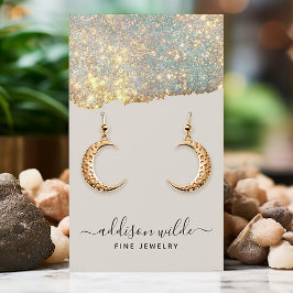 Holografisk modern glam glitter smycken display visitkort