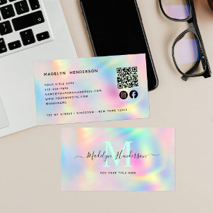 Holografisk modern unik Professionell QR-kod Visitkort