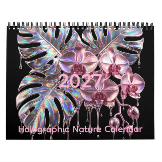 Holografisk Natur - Chrome Botaniska Drömmar 2027 Kalender
