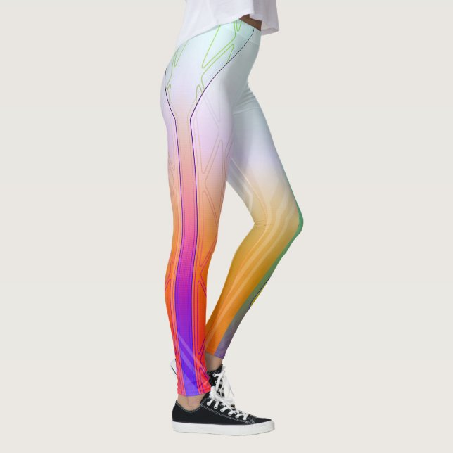 Holografisk Neo Phantom Sci-Fi-panel Leggings (Höger)