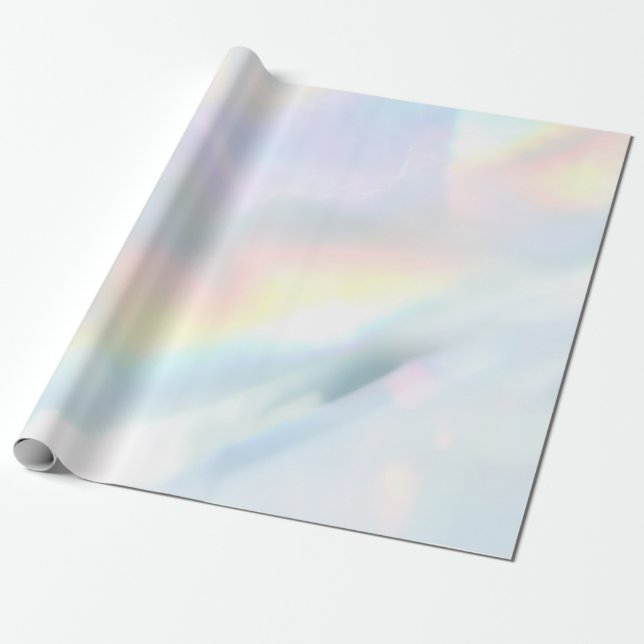 Holografisk omslagning Papper | Luxurit Bröllop Presentpapper (Utrullad)