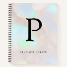 Holografisk Opal Iridescent Monogram Chic