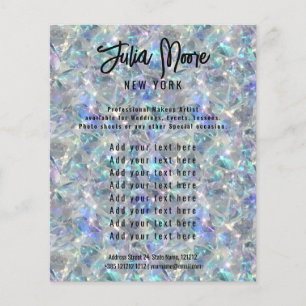 Holografisk opal stenbakgrund flygblad