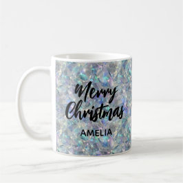 Holografisk opal Stone-bakgrund God jul Kaffemugg