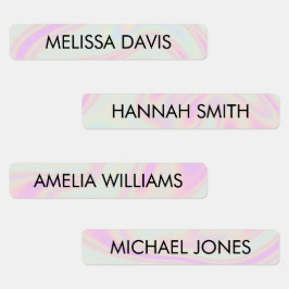 Holografisk övertoning Kids vattentäta Namn-etiket Klistermärke