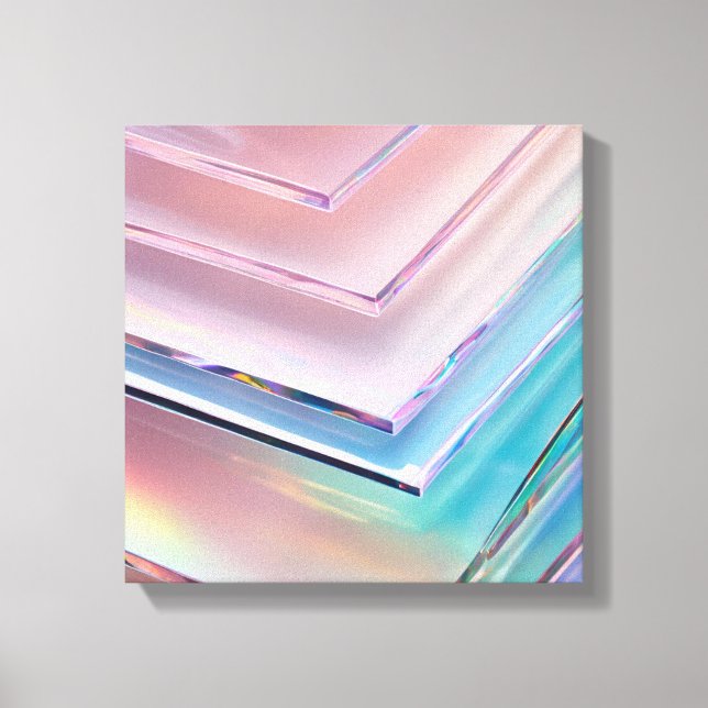 Holografisk Pastell Bakgrund Canvas (Framsida)