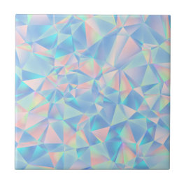 Holografisk Pastell Låg-Poly Geometrisk Kristall Kakelplatta