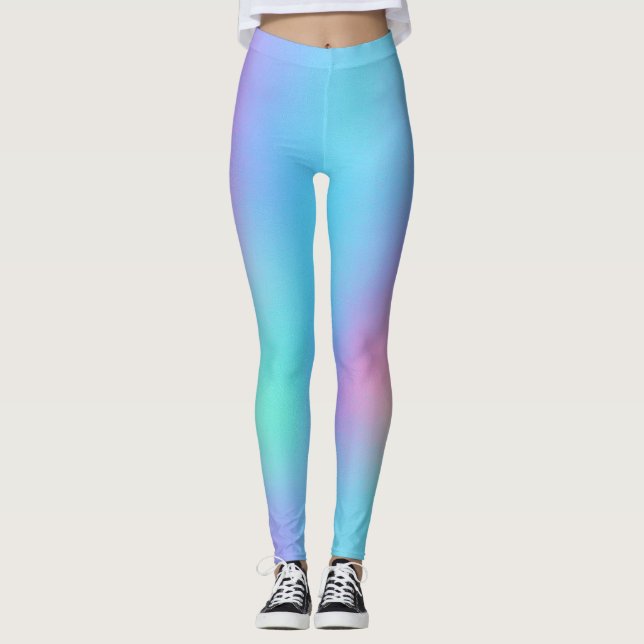 Holografisk Pastelldröm Leggings (Framsida)