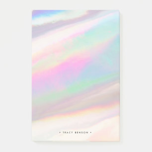 Holografisk Personlig för Iridescent Opal Gemstone Post-it Block