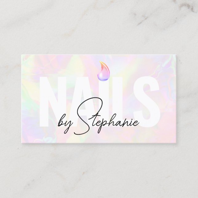 Holografisk polsk Nail Artist QR Code Rosa Beauty (Framsida)