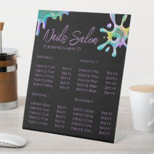 Holografisk polsk Stänk Drip Nagel Black