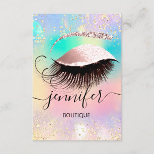 Holografisk Professionell Eyelash Confetti Makeup Inbjudningar