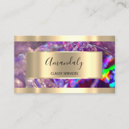 Holografisk Professionell Guld Makeup Rainbow Visitkort