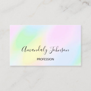 Holografisk Professionell Makkeup Artist Rosa Visitkort