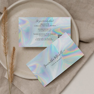 Holografisk QR-kod Beautician Makeup Artist Visitkort