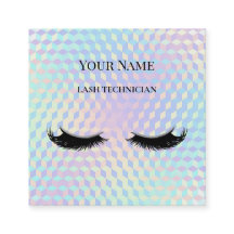 Holografisk QR-kod Beige och Guld Ögonfransspecial