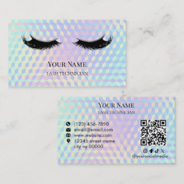 Holografisk QR-kod Ögonfransstylist Visitkort