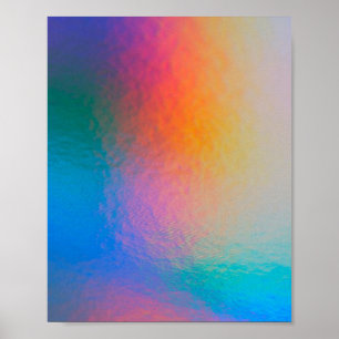 HOLOGRAFISK RAINBOW-FÄRGFUL UNICORN PASTEL POSTER
