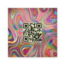 Holografisk Rainbow Grönt Rosa QR Code Esthetician