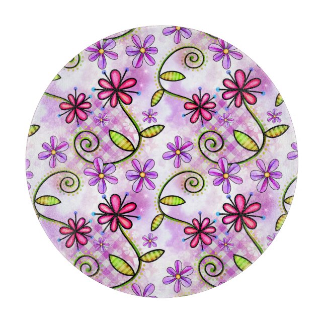 Holografisk regnbåge Blommigt Collage (Framsidan)