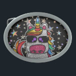 Holografisk regnbåge Stars Unicorn Glitter Black<br><div class="desc">Regnbågsenordsparkler med en faux glitter-effekt. Färga faux holografisk stjärna hamnar mot elegantens svarta bakgrund. Finns i andra söta kawaii tecknade figurer och många andra färg-kombinationer.</div>