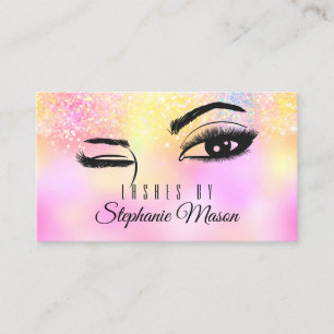 Holografisk Ro Guld Glitter Lash Ögon