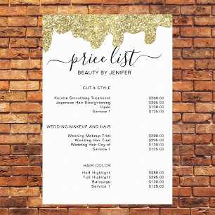 Holografisk signatur Modern Glam Guld Glitter Poster