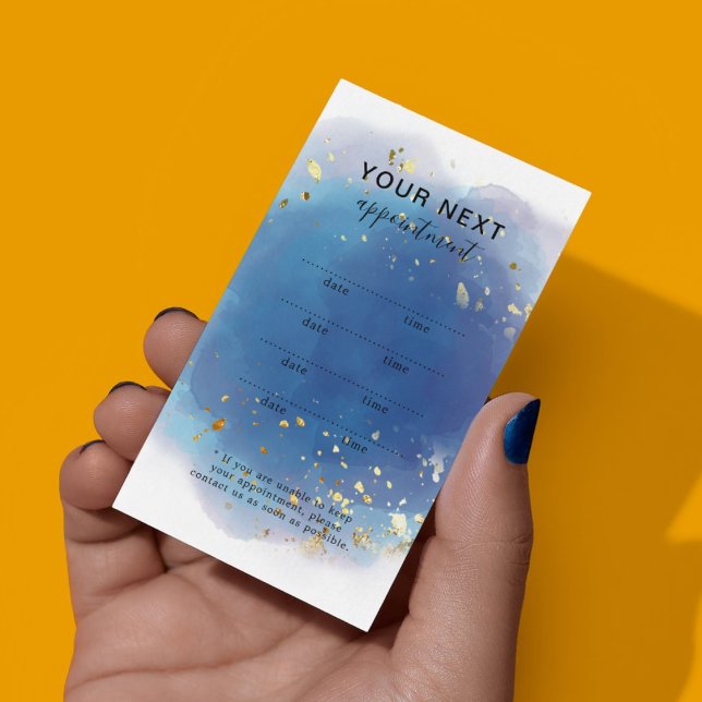 Holografisk signaturskript Modern Glam Glitter Tidsbeställning Kort (Holographic Signature Script Modern Glam Glitter Appointment 
)